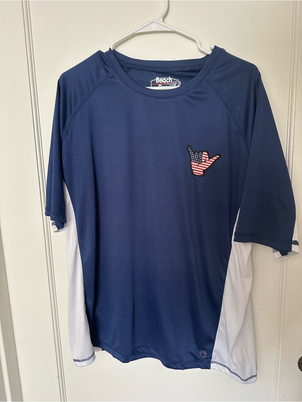 Beach Bros Men's Blue Short-Sleeve Rash Guard